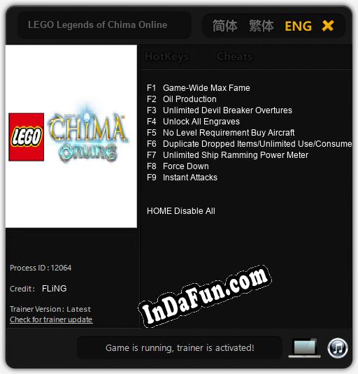 LEGO Legends of Chima Online: TRAINER AND CHEATS (V1.0.4)