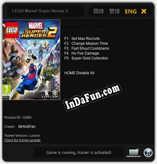 Trainer for LEGO Marvel Super Heroes 2 [v1.0.8]