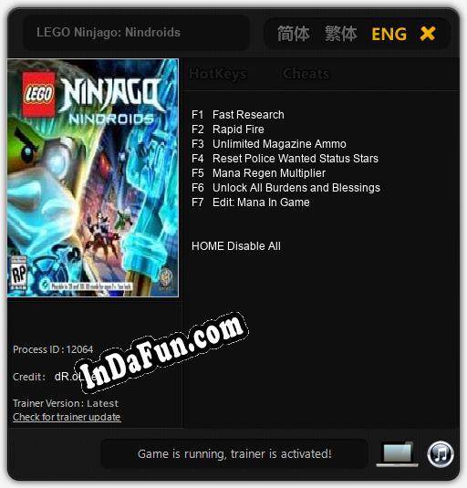 LEGO Ninjago: Nindroids: Trainer +7 [v1.4]