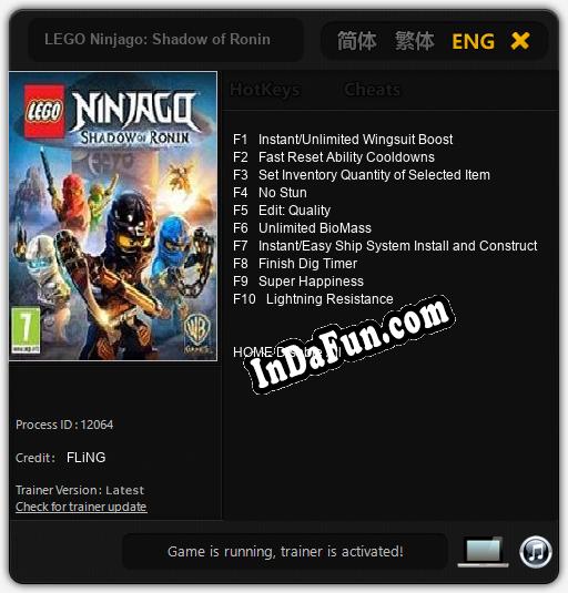 LEGO Ninjago: Shadow of Ronin: Cheats, Trainer +10 [FLiNG]