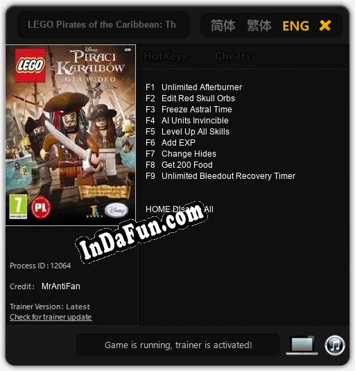 LEGO Pirates of the Caribbean: The Video Game: Trainer +9 [v1.2]