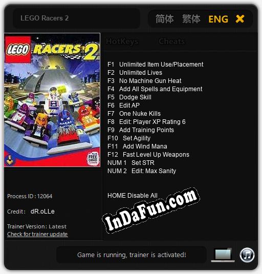LEGO Racers 2: Trainer +14 [v1.6]