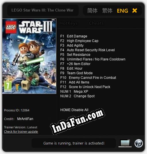 LEGO Star Wars III: The Clone Wars: Trainer +14 [v1.9]