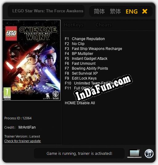 LEGO Star Wars: The Force Awakens: TRAINER AND CHEATS (V1.0.40)