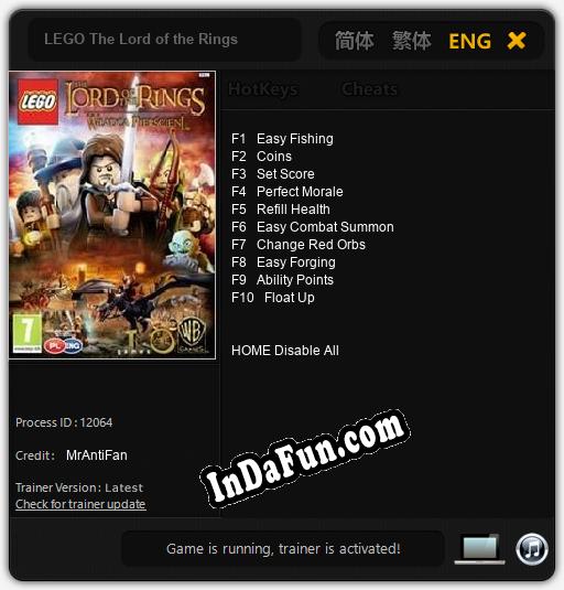 Trainer for LEGO The Lord of the Rings [v1.0.7]