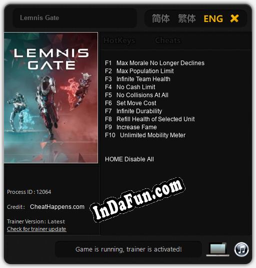 Lemnis Gate: TRAINER AND CHEATS (V1.0.65)