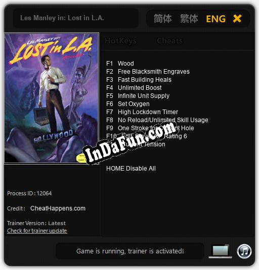 Les Manley in: Lost in L.A.: Trainer +11 [v1.5]