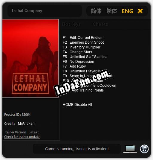 Trainer for Lethal Company [v1.0.9]