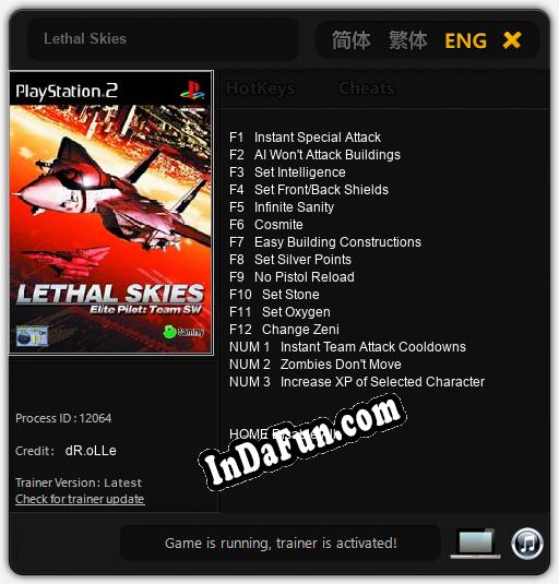 Trainer for Lethal Skies [v1.0.7]