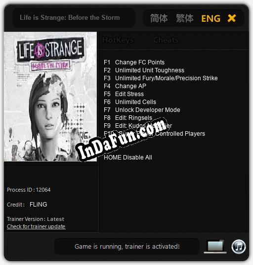 Life is Strange: Before the Storm: TRAINER AND CHEATS (V1.0.80)