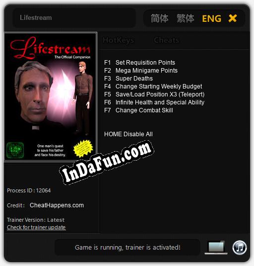 Lifestream: Cheats, Trainer +7 [CheatHappens.com]