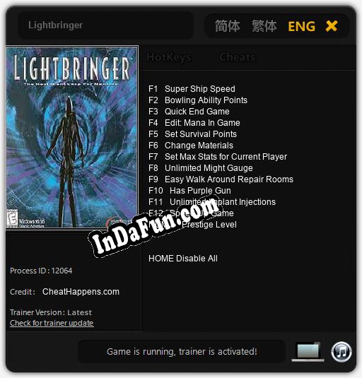 Lightbringer: Trainer +13 [v1.1]