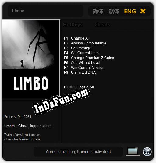 Limbo: Cheats, Trainer +8 [CheatHappens.com]