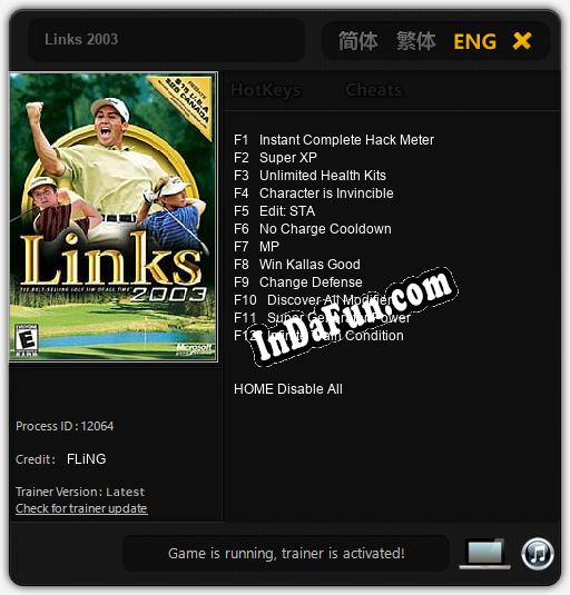 Trainer for Links 2003 [v1.0.3]