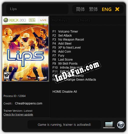 Lips: Trainer +13 [v1.6]