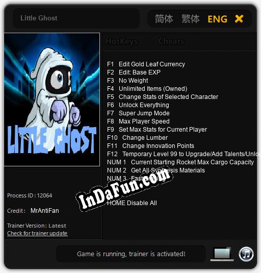 Trainer for Little Ghost [v1.0.3]