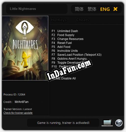 Little Nightmares: Trainer +10 [v1.8]