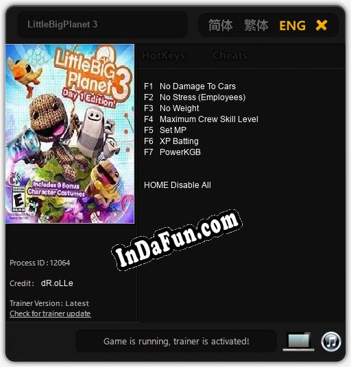 LittleBigPlanet 3: Cheats, Trainer +7 [dR.oLLe]