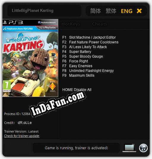 LittleBigPlanet Karting: TRAINER AND CHEATS (V1.0.30)