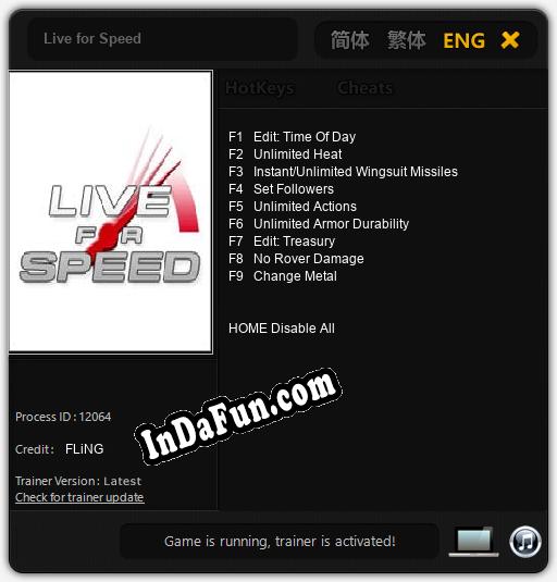 Live for Speed: Cheats, Trainer +9 [FLiNG]