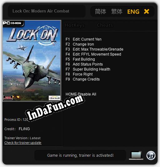 Trainer for Lock On: Modern Air Combat [v1.0.6]