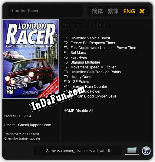 London Racer: TRAINER AND CHEATS (V1.0.50)