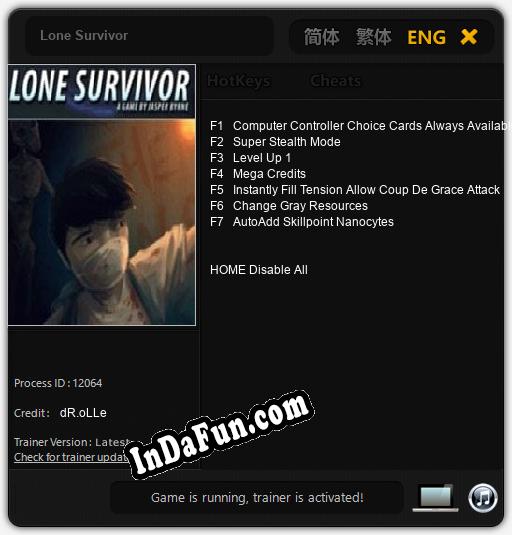 Lone Survivor: TRAINER AND CHEATS (V1.0.76)