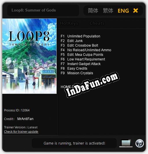 Loop8: Summer of Gods: TRAINER AND CHEATS (V1.0.85)