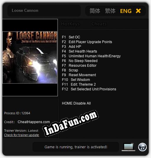 Loose Cannon: TRAINER AND CHEATS (V1.0.62)