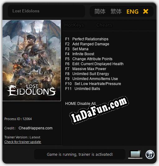 Lost Eidolons: TRAINER AND CHEATS (V1.0.2)