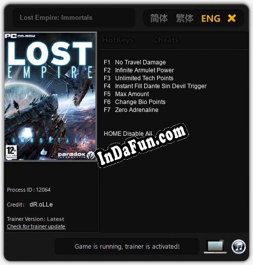 Lost Empire: Immortals: Trainer +7 [v1.3]