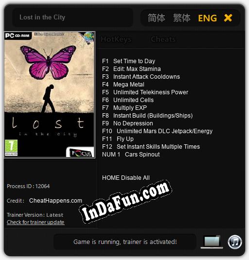 Lost in the City: Cheats, Trainer +13 [CheatHappens.com]