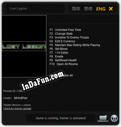 Lost Legion: TRAINER AND CHEATS (V1.0.46)