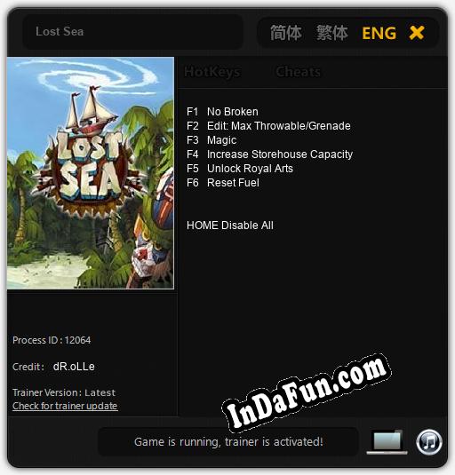 Lost Sea: Trainer +6 [v1.8]