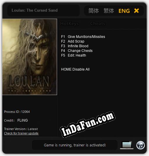 Trainer for Loulan: The Cursed Sand [v1.0.7]
