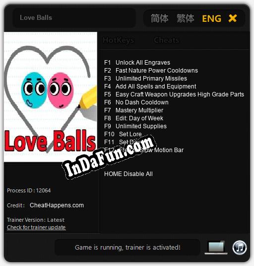 Love Balls: Cheats, Trainer +12 [CheatHappens.com]