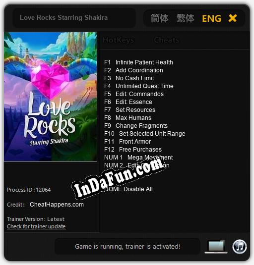 Trainer for Love Rocks Starring Shakira [v1.0.1]