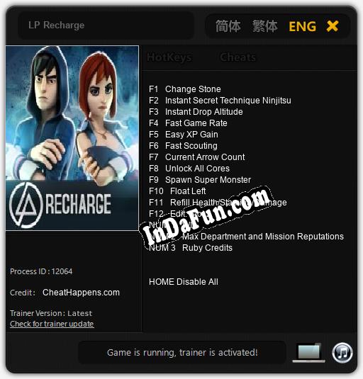 LP Recharge: Cheats, Trainer +15 [CheatHappens.com]