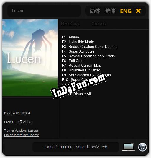 Lucen: TRAINER AND CHEATS (V1.0.54)