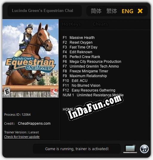 Lucinda Green’s Equestrian Challenge: Cheats, Trainer +13 [CheatHappens.com]