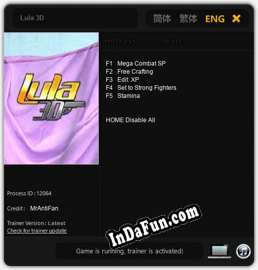 Lula 3D: TRAINER AND CHEATS (V1.0.78)