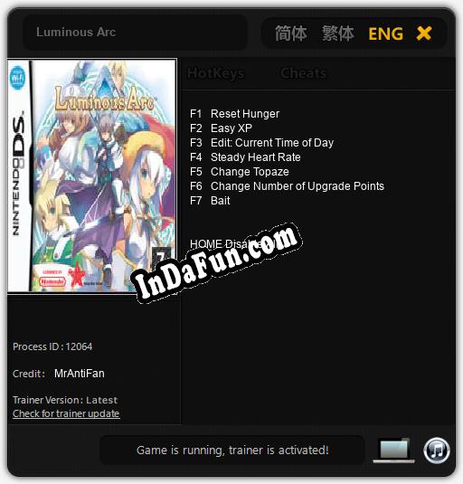 Trainer for Luminous Arc [v1.0.1]