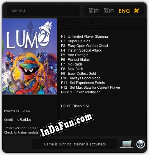 Lumo 2: Trainer +13 [v1.4]