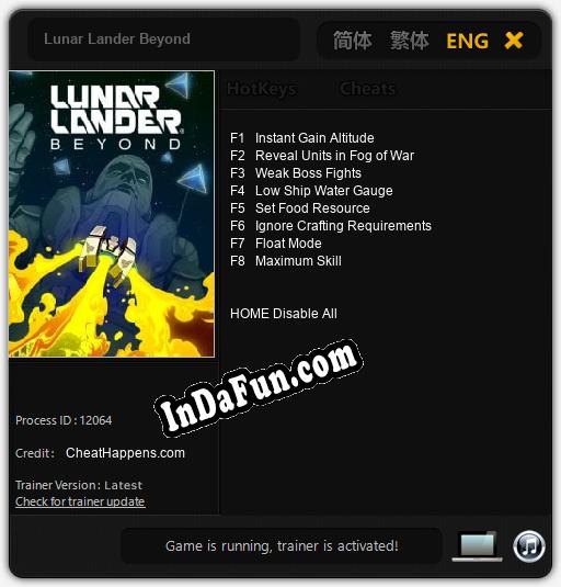 Lunar Lander Beyond: Trainer +8 [v1.7]