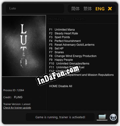 Luto: Trainer +13 [v1.1]