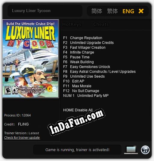 Luxury Liner Tycoon: TRAINER AND CHEATS (V1.0.67)