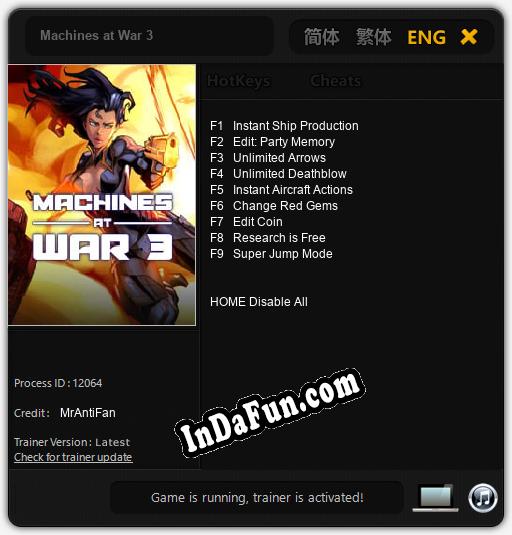 Machines at War 3: TRAINER AND CHEATS (V1.0.57)