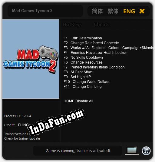 Mad Games Tycoon 2: Cheats, Trainer +11 [FLiNG]