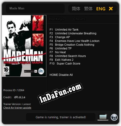 Made Man: Trainer +10 [v1.1]