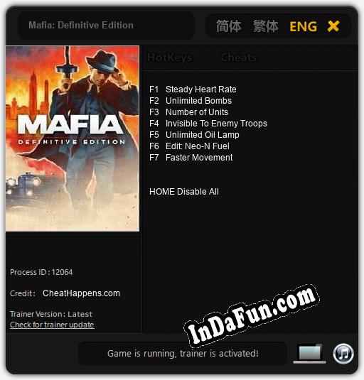 Mafia: Definitive Edition: Cheats, Trainer +7 [CheatHappens.com]